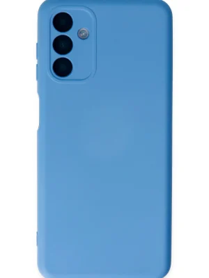 Newface Samsung Galaxy A04S Kılıf Nano içi Kadife Silikon - Mavi