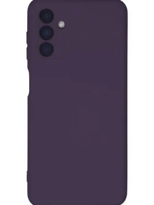 Newface Samsung Galaxy A04S Kılıf Nano içi Kadife Silikon - Mor