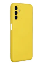 Newface Samsung Galaxy A04S Kılıf Nano içi Kadife Silikon - Sarı - Görsel 2