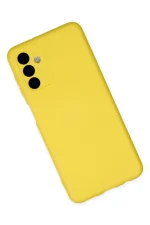 Newface Samsung Galaxy A04S Kılıf Nano içi Kadife Silikon - Sarı - Görsel 3