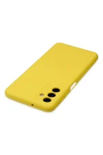 Newface Samsung Galaxy A04S Kılıf Nano içi Kadife Silikon - Sarı - Görsel 4