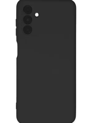 Newface Samsung Galaxy A04S Kılıf Nano içi Kadife Silikon - Siyah