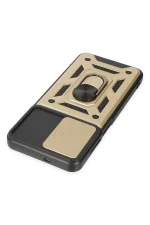 Newface Samsung Galaxy A04S Kılıf Pars Lens Yüzüklü Silikon - Gold - Görsel 5