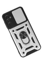 Newface Samsung Galaxy A04S Kılıf Pars Lens Yüzüklü Silikon - Gümüş - Görsel 3