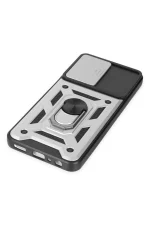 Newface Samsung Galaxy A04S Kılıf Pars Lens Yüzüklü Silikon - Gümüş - Görsel 4