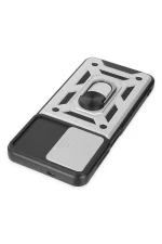 Newface Samsung Galaxy A04S Kılıf Pars Lens Yüzüklü Silikon - Gümüş - Görsel 5