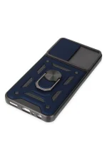 Newface Samsung Galaxy A04S Kılıf Pars Lens Yüzüklü Silikon - Lacivert - Görsel 4