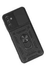 Newface Samsung Galaxy A04S Kılıf Pars Lens Yüzüklü Silikon - Siyah - Görsel 3