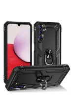Newface Samsung Galaxy A04S Kılıf Sofya Yüzüklü Silikon Kapak - Siyah