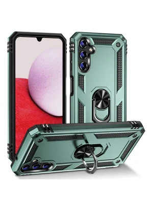 Newface Samsung Galaxy A04S Kılıf Sofya Yüzüklü Silikon Kapak - Yeşil