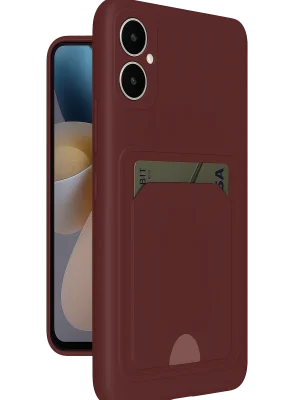 Newface Samsung Galaxy A05 Kelvin Kartvizitli Silikon - Bordo