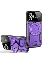 Newface Samsung Galaxy A05 Kılıf Joy Lens Standlı Kapak - Mor