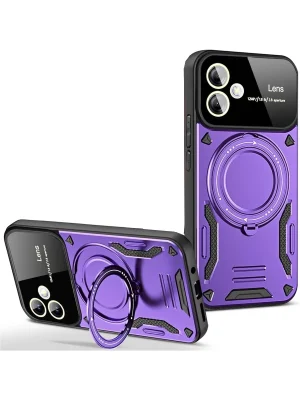 Newface Samsung Galaxy A05 Kılıf Joy Lens Standlı Kapak - Mor