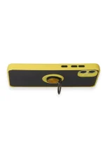 Newface Samsung Galaxy A05 Kılıf Montreal Yüzüklü Silikon Kapak - Sarı - Görsel 5