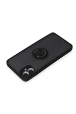 Newface Samsung Galaxy A05 Kılıf Montreal Yüzüklü Silikon Kapak - Siyah - Görsel 3