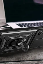 Newface Samsung Galaxy A05 Kılıf Pars Lens Yüzüklü Silikon - Kırmızı - Görsel 4