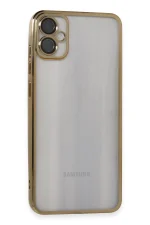 Newface Samsung Galaxy A05 Kılıf Razer Lensli Silikon - Gold
