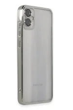 Newface Samsung Galaxy A05 Kılıf Razer Lensli Silikon - Gümüş - Görsel 2