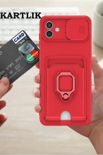 Newface Samsung Galaxy A05 Kılıf Zuma Kartvizitli Yüzüklü Silikon - Siyah - Görsel 4