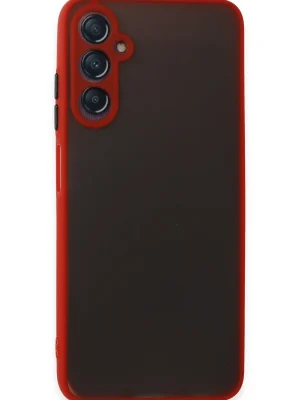 Newface Samsung Galaxy A05S Kılıf Montreal Silikon Kapak - Kırmızı