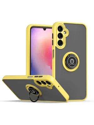 Newface Samsung Galaxy A05S Kılıf Montreal Yüzüklü Silikon Kapak - Sarı