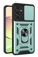 Newface Samsung Galaxy A05S Kılıf Pars Lens Yüzüklü Silikon - Yeşil