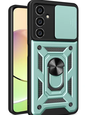 Newface Samsung Galaxy A05S Kılıf Pars Lens Yüzüklü Silikon - Yeşil