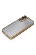 Newface Samsung Galaxy A05S Kılıf Razer Lensli Silikon - Gold - Görsel 4