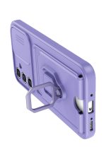 Newface Samsung Galaxy A05S Kılıf Zuma Kartvizitli Yüzüklü Silikon - Lila - Görsel 3