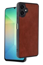 Newface Samsung Galaxy A06 Kılıf Aras Deri Kapak - Bordo