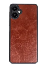 Newface Samsung Galaxy A06 Kılıf Aras Deri Kapak - Bordo - Görsel 3