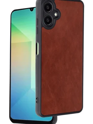 Newface Samsung Galaxy A06 Kılıf Aras Deri Kapak - Bordo