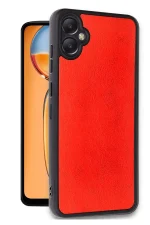 Newface Samsung Galaxy A06 Kılıf Aras Deri Kapak - Kırmızı - Görsel 2