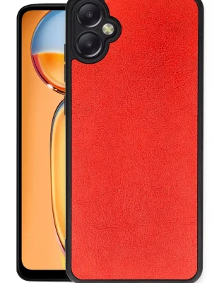 Newface Samsung Galaxy A06 Kılıf Aras Deri Kapak - Kırmızı