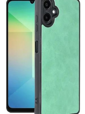 Newface Samsung Galaxy A06 Kılıf Aras Deri Kapak - Koyu Yeşil