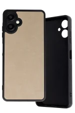 Newface Samsung Galaxy A06 Kılıf Aras Deri Kapak - Pudra - Görsel 2