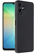 Newface Samsung Galaxy A06 Kılıf Aras Deri Kapak - Siyah