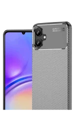 Newface Samsung Galaxy A06 Kılıf Auto Focus Karbon Kapak - Gri - Görsel 3