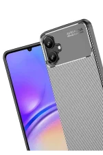 Newface Samsung Galaxy A06 Kılıf Auto Focus Karbon Kapak - Gri - Görsel 4