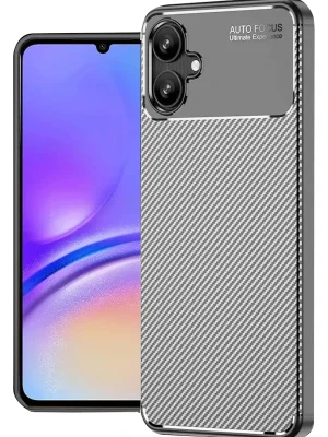 Newface Samsung Galaxy A06 Kılıf Auto Focus Karbon Kapak - Gri