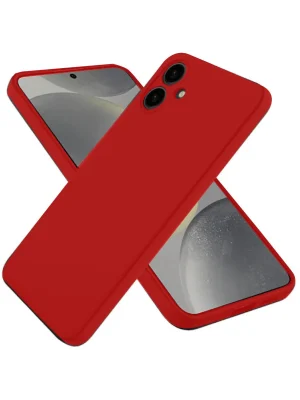 Newface Samsung Galaxy A06 Kılıf First Silikon - Kırmızı