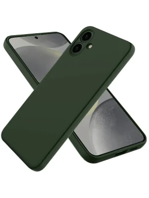 Newface Samsung Galaxy A06 Kılıf First Silikon - Koyu Yeşil