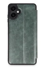 Newface Samsung Galaxy A06 Kılıf Flip Cover - Koyu Yeşil
