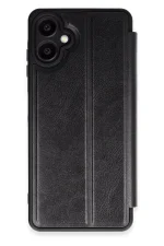 Newface Samsung Galaxy A06 Kılıf Flip Cover - Siyah