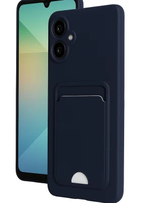 Newface Samsung Galaxy A06 Kılıf Kelvin Kartvizitli Silikon - Lacivert