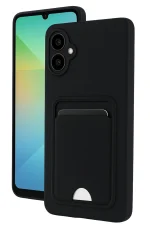 Newface Samsung Galaxy A06 Kılıf Kelvin Kartvizitli Silikon - Siyah