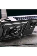 Newface Samsung Galaxy A06 Kılıf Pars Lens Yüzüklü Silikon - Lacivert - Görsel 3