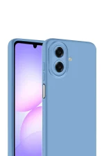 Newface Samsung Galaxy A07 Nano içi Kadife Silikon - Mavi - Görsel 2