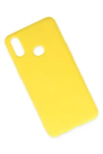 Newface Samsung Galaxy A10S Kılıf Nano içi Kadife Silikon - Sarı - Görsel 2