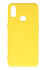 Newface Samsung Galaxy A10S Kılıf Nano içi Kadife Silikon - Sarı